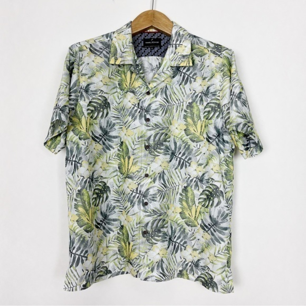 Daniel Hechter Modal Blend‎ Short Sleeve Tropical Buttoned Shirt Size Large